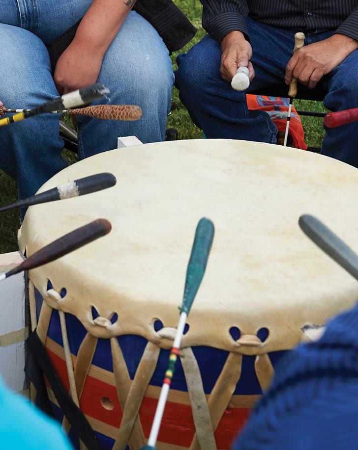 Drums at the powwow