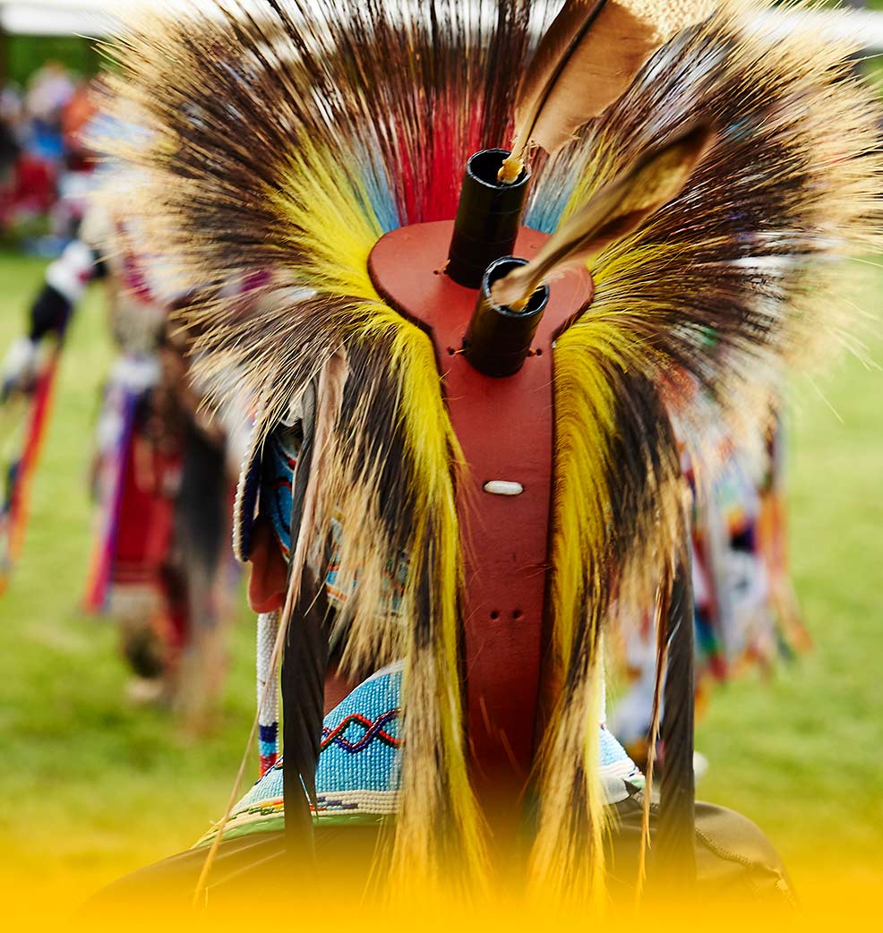 Ceremonial costume at powwow